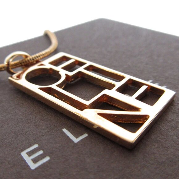 Auth CELINE Necklace Pink gold metal s0570a - Picture 6 of 8